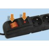 Emos Surge protector - 5 sockets, 1,5m, juodas