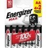 Energizer MAX AA baterijų pakuotė 4+2