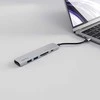Epico 6in1 Aliuminio Hub 8K with USB-C connector - sidabrinis