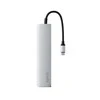 Epico 6in1 Aliuminio Hub 8K with USB-C connector - sidabrinis