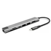 Epico 7in1 Multimedia Hub 8K su USB-C jungtimi - kosminis pilkas