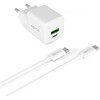 „Epico UltraBoost EA20“ 20 W „GaN Power“ greitasis įkroviklis + 1,2 m USB-C laidas - baltas