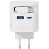 Epico UltraBoost Retractable GaN 65W power adapter EA65c | with built-in cable | baltas | three outputs