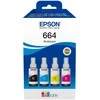 Epson 664 EcoTank 4 spalvų sudėtinė pakuotė | Epson C13T66464A | 664 EcoTank 4 spalvų sudėtinė pakuotė | Rašalo talpykla | Juodas, geltona, žalsvai mėlyna, purpurinė