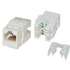 EuroLan self-cutting keystone UTP Cat.5e, baltas, rear terminal block