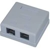 DATACOM EuroLan UTP lizdas gipskartoniui, 2x RJ45, baltas, Cat.5e gnybtų blokas