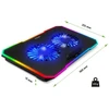 EVOLVEO CoolPro, nešiojamojo kompiuterio aušinimo kilimėlis, 2 ventiliatoriai, RGB foninis apšvietimas, juodas