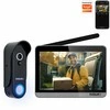 EVOLVEO DoorPhone W7, namų belaidžio vaizdo durų telefono rinkinys su WiFi juodo sidabro monitoriumi