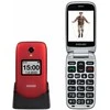 Mobilusis telefonas „Evolveo EasyPhone FS“, atlenkiamas 2,8 colio įstrižainės mobilusis telefonas senjorams su įkrovimo stovu (raudonos spalvos)