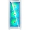 EVOLVEO Ptero Q2G, ATX korpusas, 4 ARGB ventiliatoriai, priekinis ir šoninis stiklinis skydelis, baltas