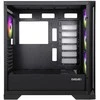 EVOLVEO Ptero Q2G, skříň ATX, 4x ARGB ventilátor, čelní+boční panel sklo, juoda