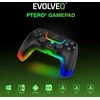 Pad Evolveo Ptero2, belaidis i przewodowy gamepad do PC, PS3/4/5, iOS, Android, Switch, juoda