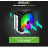 EVOLVEO QuietCool7, procesoriaus aušintuvas su skaitmeniniu ekranu, 6 šilumos vamzdeliais, juodas