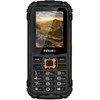 EVOLVEO StrongPhone Q1, vandeniui atsparus, patvarus dviejų SIM kortelių telefonas, juodos ir oranžinės spalvos
