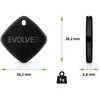 EVOLVEO TrackTag, „Bluetooth“ vietos nustatymo įrenginys su „Apple Find My“, juodas