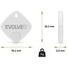 EVOLVEO TrackTag, „Bluetooth“ vietos nustatymo įrenginys su „Apple Find My“, baltas