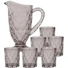 Excellent Houseware EH Cut whiskey glasses with decanter, set of 7, pilkas