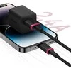 Baseus Dura Type A to IP 2.4A 2 m fast charging cable Juodas, Raudona