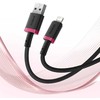 Baseus Dura Type A to IP 2.4A 2 m fast charging cable Juodas, Raudona