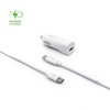 Rinkinys FIXED automobilio įkroviklis su USB-C išvestimi ir USB-C/USB-C laidu, PD palaikymas, 1 metras, 18 W, balta