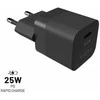 Fixed Fiksuotas | Mini USB-C kelioninis įkroviklis, 25W | FIXC25M-C-BK