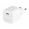 Fixed Fiksuotas Mini USB-C 30W + kabelis USB-C/USB-C, baltas