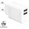 FIXED Dual USB Travel Charger 17W, Baltas | Pataisyta