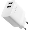 FIXED Dual USB Travel Charger 17W, Baltas | Pataisyta