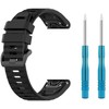 Fiksuotas | Silikoninis dirželis, skirtas „Garmin QuickFit 26mm“ | Juodas