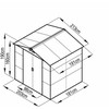 Sodo namelis G21 GAH 407 - 213 x 191cm, plastikinis, žalias 63900527