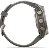 Išmanusis laikrodis Garmin fenix 9 – 43mm, Titanium with Pebble Pilkas Silicone Band