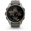 Išmanusis laikrodis Garmin fenix 9 – 43mm, Titanium with Pebble Pilkas Silicone Band