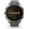 Išmanusis laikrodis Garmin fenix 9 – 43mm, Titanium with Pebble Pilkas Silicone Band