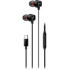Genius HS-M368 ausinės su mikrofonu, juoda, Įstatomos į ausis (į ausis įkišamos tipo) ausinės, USB Type-C