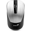 Pelės Genius Pelės NX- 7015, 1600DPI, 2.4 [GHz], optinis, 3rd, belaidis USB, sidabro, AA