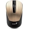 Pelės Genius Pelės NX- 7015, 1600DPI, 2.4 [GHz], optinis, 3rd, belaidis USB, aukso, AA