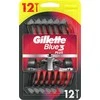 Gillette Disposable razors for men Blue3 Raudona 12 pcs