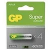GP Super Alkaline LR6 (AA, pieštuko formos) lizdinėje pakuotėje, 4 vnt.