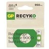 Baterija - GP ReCyko R03 AAA 950mAh Įkraunamos 4 Pak Sand Color