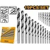 Grąžtas Ingco AKDB1195 HSS metal drill, set 19d