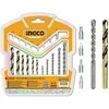 Grąžtas Ingco AKSDB1901 Set of drill bits and hexagonal bits 19pcs