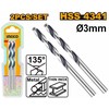 Ingco DBT1200024 HSS metalo grąžtas, 2 vnt. rinkinys, 2 mm