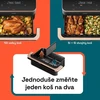 Gruzdintuvė Cosori Dual Blaze TwinFry chytrá horkovzdušná fritéza 10 L, keramika, juoda