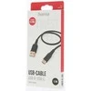 Hama Flexible, USB-A - USB-C, 1,5m juoda