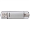 Hama Flash Pen Laeta, USB-C/USB-A 3.1, 64 GB, 40 MB/s, sidabrinis