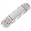 Hama Flash Pen Laeta, USB-C/USB-A 3.1, 64 GB, 40 MB/s, sidabrinis