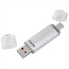 Hama Flash Pen Laeta, USB-C/USB-A 3.1, 64 GB, 40 MB/s, sidabrinis
