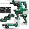 Rinkinys įrankių Hikoki HIKOKI.KIT 18V KC18DEWHZ (DS18DE+WH18DC+G18DBL+DH18DBL) 3x5.0Ah BAG