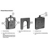 Laikiklis Hewlett Packard (HP) HP Quick Release Bracket 2, skirtas P serijos G4/G5 ir senesniems, V27i, V27c G5, konferencijų M24m, M27m, E serijos G4/G5, Z serijos G3 monitoriams su 100 mm VESA, Sure-Lock
