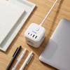 Huslog 15W Charging Station, 3 Outlets, 2 USB-C Ports, 2 USB Ports, Baltas
